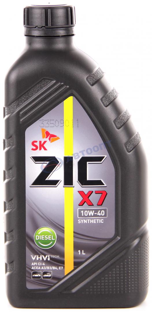 Масло моторное ZIC X7 10W40 [CI-4] синтетическое 1л