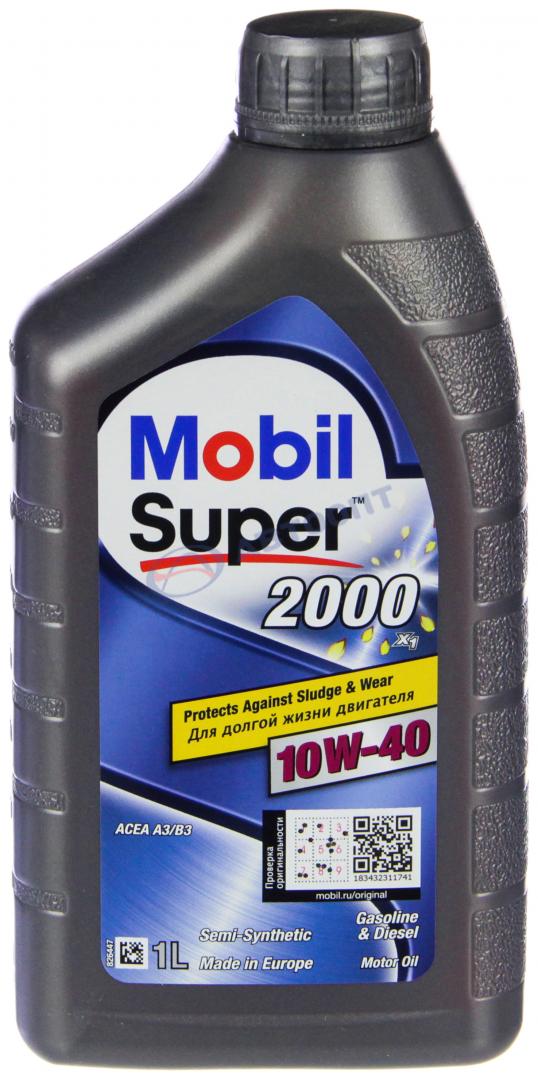 Масло моторное Mobil Super 2000 X1 10W40 [SLCF] полусинтетическое 1л