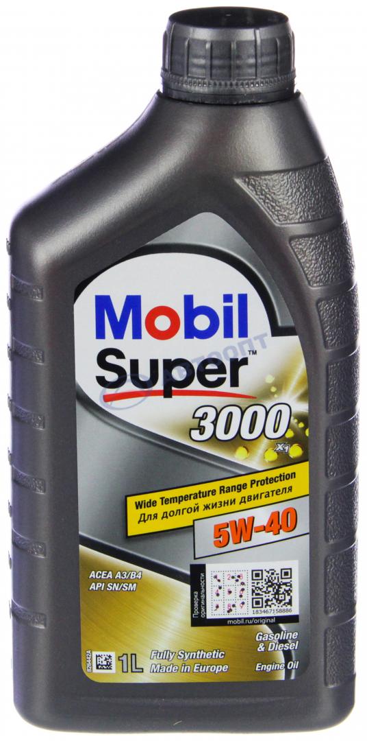 Масло моторное Mobil Super 3000 X1 5W40 [SMCF] синтетическое 1л