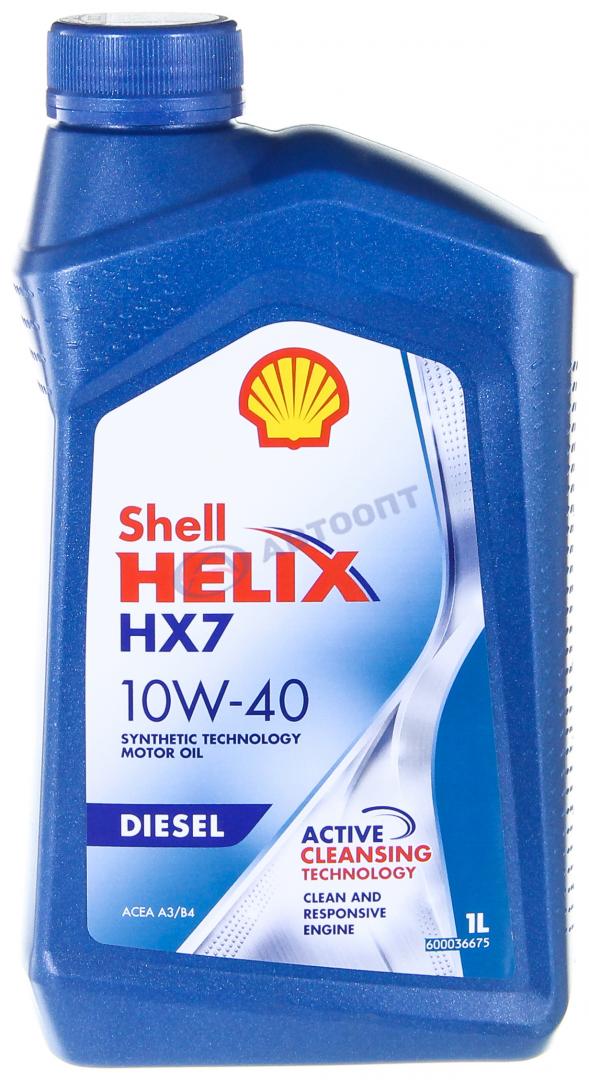 Масло моторное Shell Helix Diesel HX7 10W40 [CF] полусинтетическое 1л
