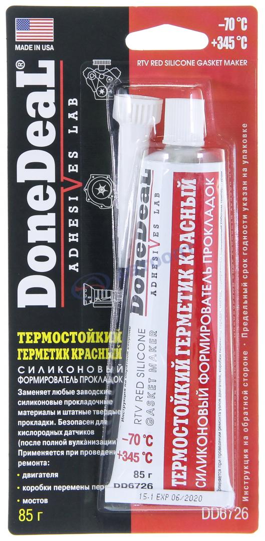 Герметик - прокладка силик. термостойкий КРАСНЫЙ (DD6726) 85 г DoneDeal (США)