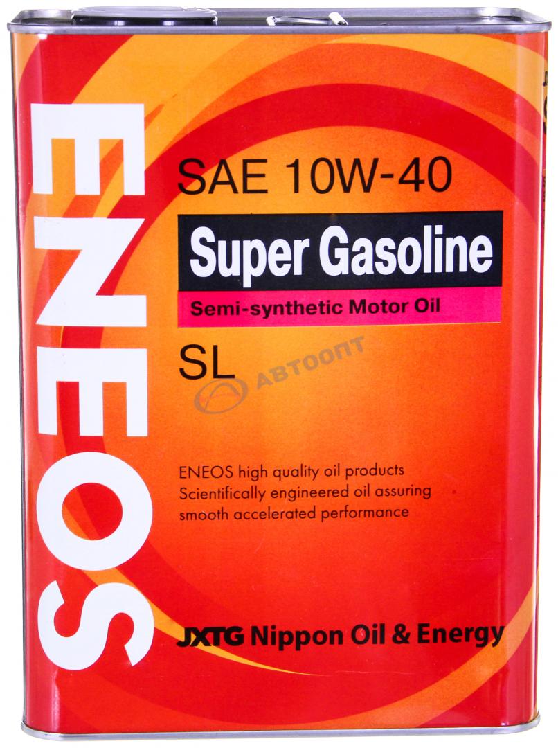 Масло моторное Eneos Super Gasoline 10W40 [SLGF-3] полусинтетическое 4л (металлическая канистра)
