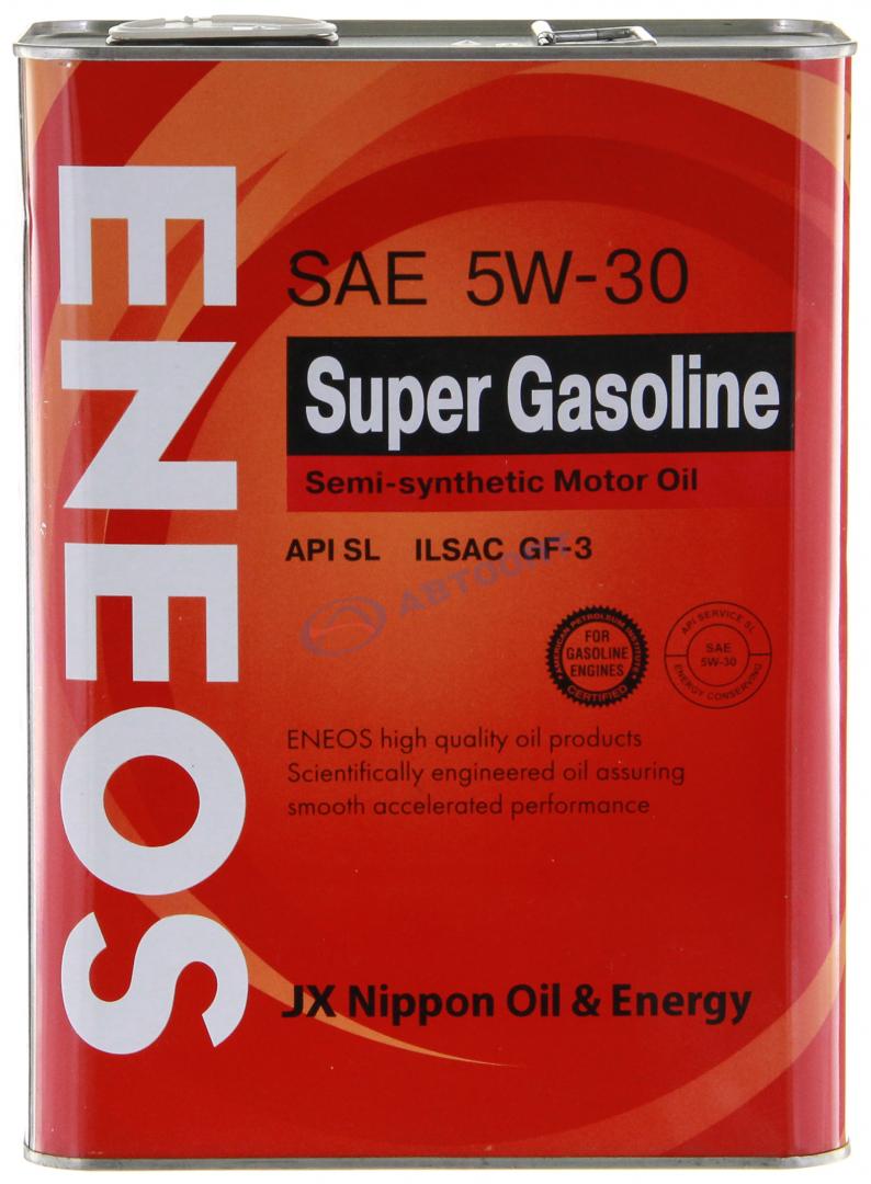 Масло моторное Eneos Super Gasoline 5W30 [SLGF-3] полусинтетическое 4л (металлическая канистра)