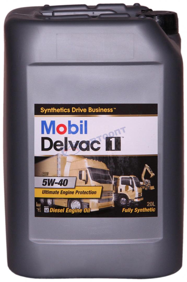Масло моторное Mobil Delvac 1 5W40 [SLCI-4 PLUS] синтетическое 20л