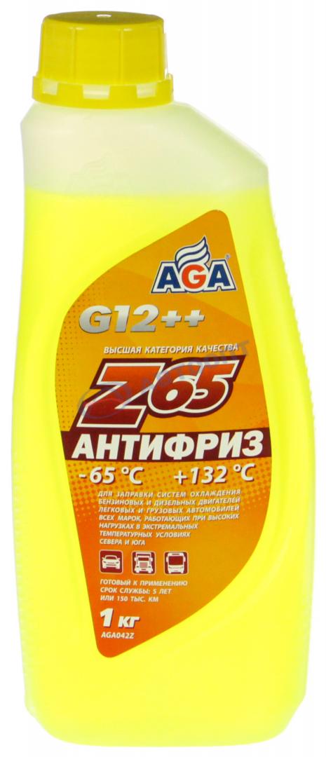 Антифриз AGA Z65 AGA042Z (желтый) G12 1кг