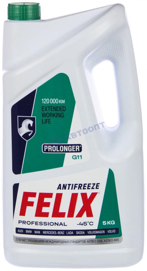 Антифриз Felix Prolonger (зеленый) G11 5кг