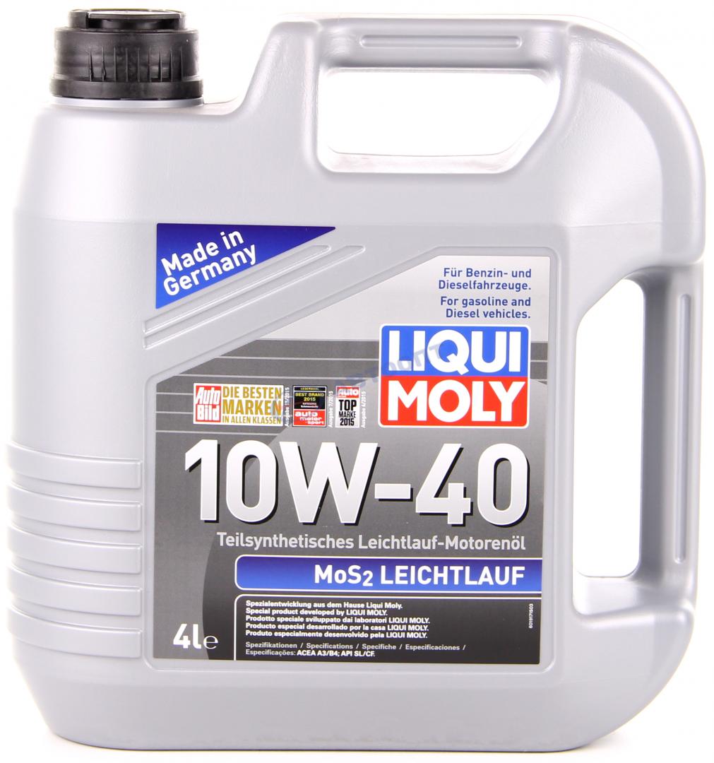 Масло моторное Liqui Moly MoS2 leichtlauf 10W40 [SJCF] полусинтетическое 4л