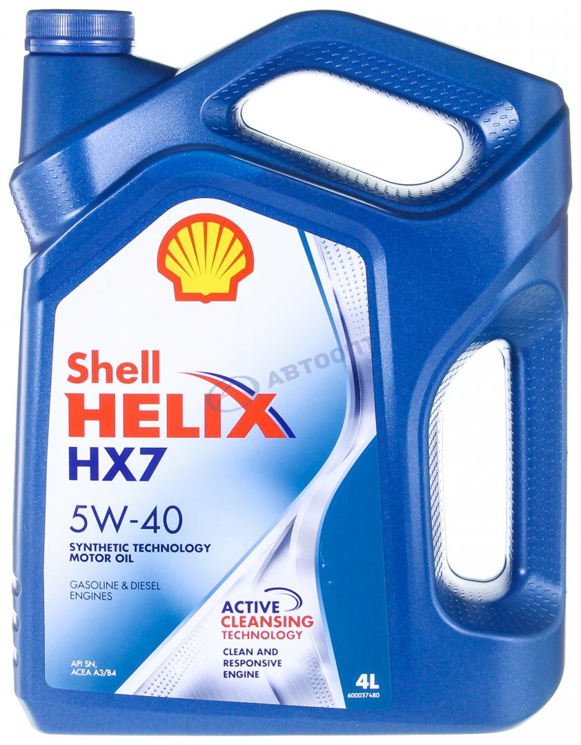 Масло моторное Shell Helix HX7 5W40 [SNCF] полусинтетическое 4л