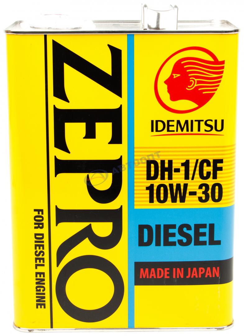 Масло моторное Idemitsu Zepro diesel DH-1 10W30 [CF] синтетическое (гидрокрекинг) 4л (металлическая канистра)