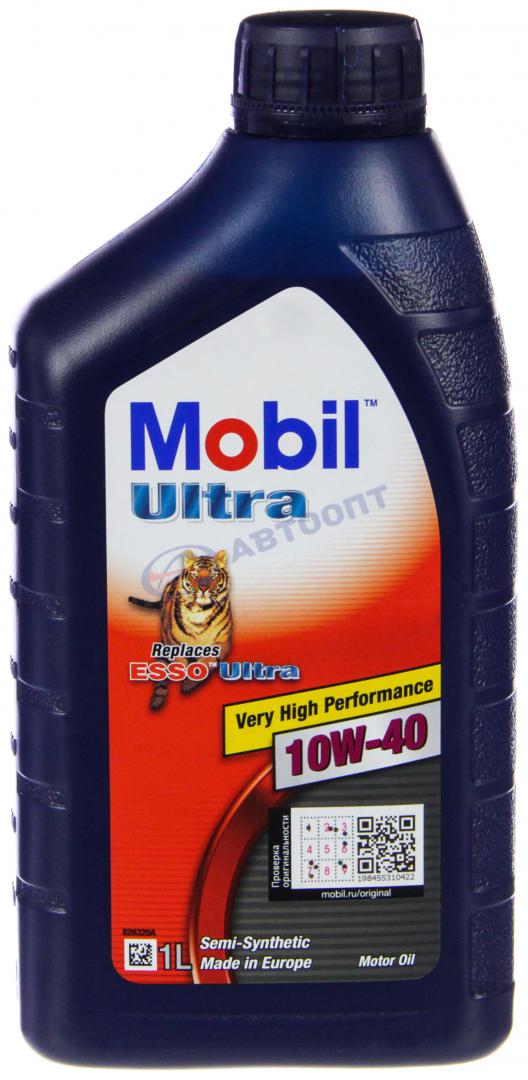 Масло моторное Mobil Ultra 10W40 [SLCF] полусинтетическое 1л