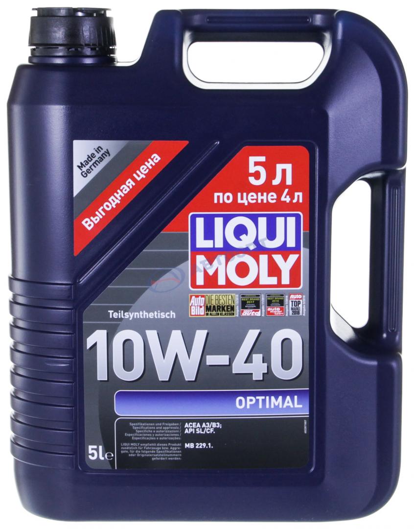 Масло моторное Liqui Moly Optimal 10W40 [SLCF] полусинтетическое 5л