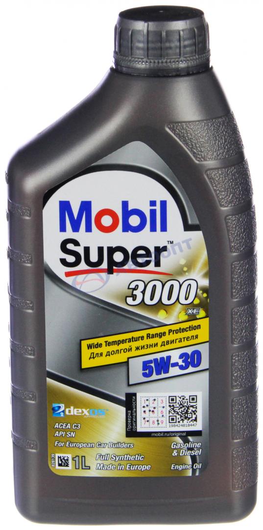 Масло моторное Mobil Super XE 3000 X1 5W30 [SN,SM,SLCF] синтетическое 1л