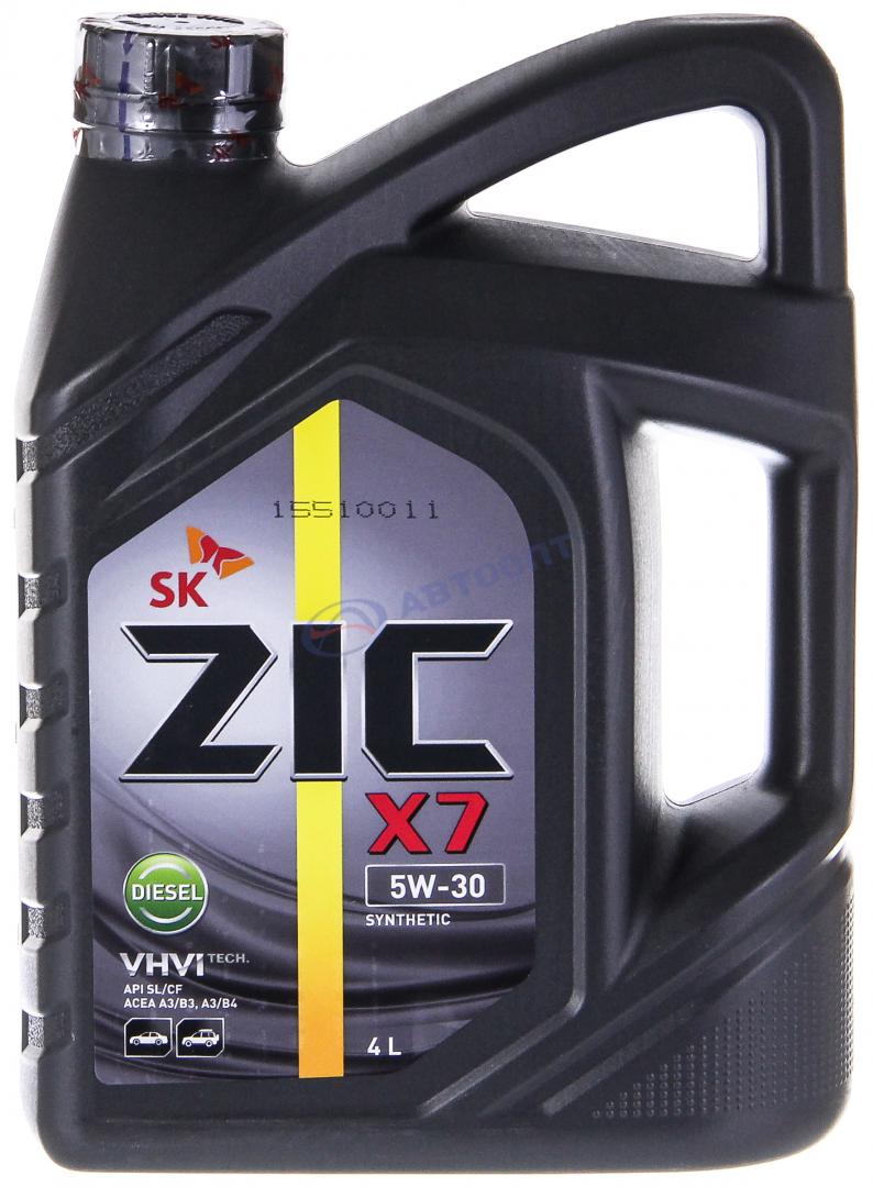 Масло моторное ZIC X7 Diesel 5W30 [SLCI-4] синтетическое 4л
