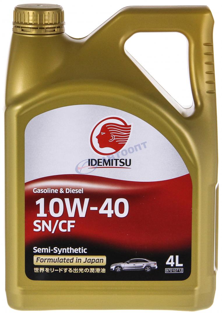 Масло моторное Idemitsu SEMI-SYNTHETIC 10W40 [SNCF] полусинтетическое 4л