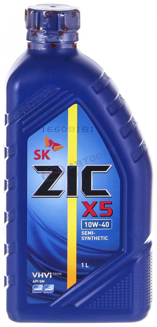 Масло моторное ZIC X5 10W40 [SN] полусинтетическое 1л