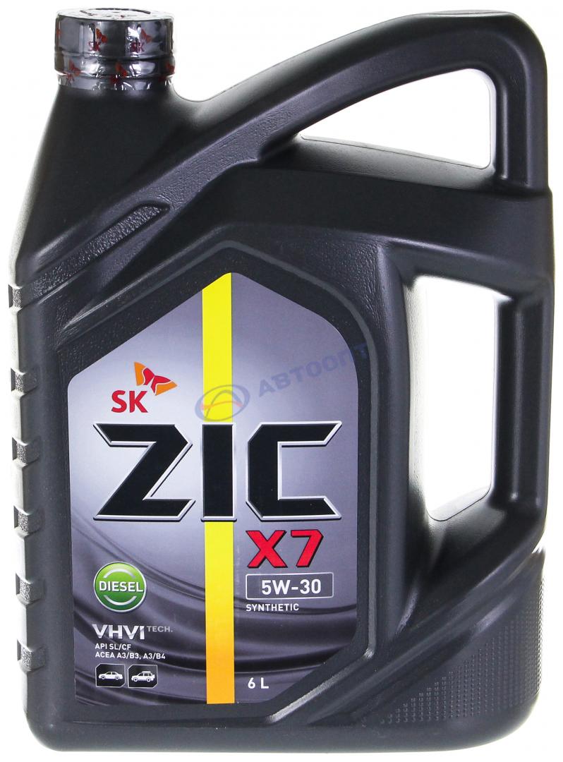 Масло моторное ZIC X7 Diesel 5W30 [SLCI-4] синтетическое 6л