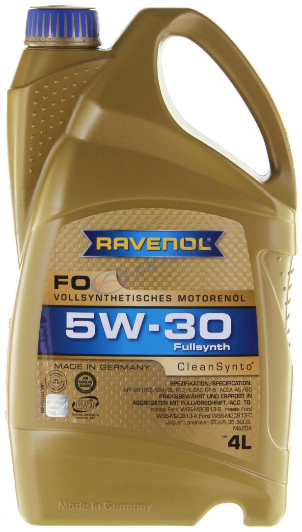 Масло моторное Ravenol FO 5W30 [SL,SN,SMGF-5] синтетическое 4л