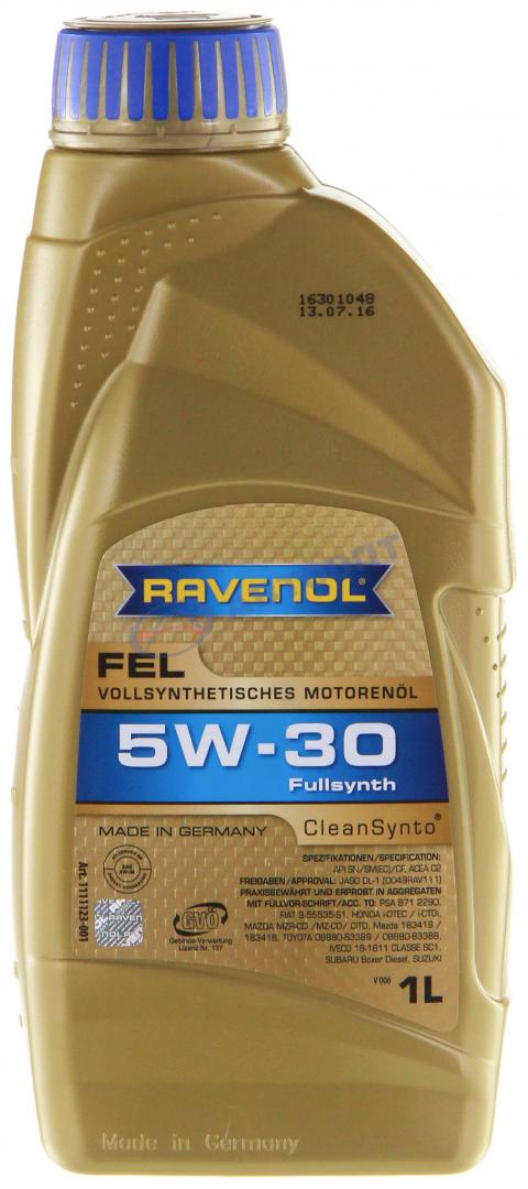 Масло моторное Ravenol FEL 5W30 [SNCF] синтетическое 1л