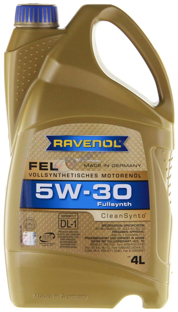 Масло моторное Ravenol FEL 5W30 [SNCF] синтетическое 4л