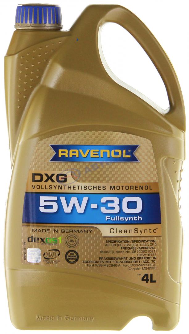 Масло моторное Ravenol DXG 5W30 [SNGF-5] синтетическое 4л