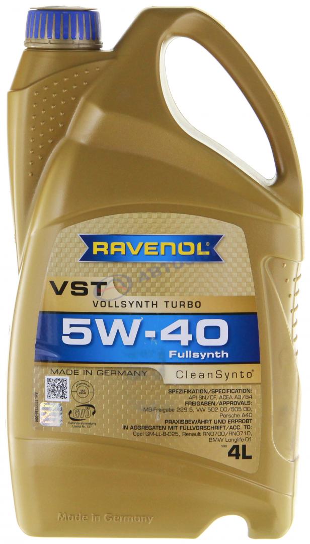 Масло моторное Ravenol VST 5W40 [SNCF] синтетическое 4л