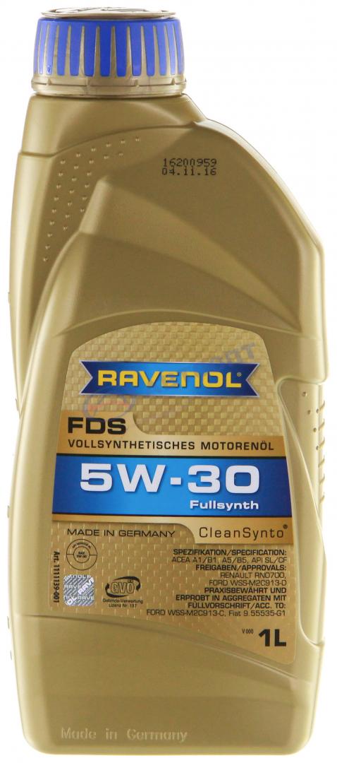Масло моторное Ravenol FDS 5W30 [SLCF] синтетическое 1л