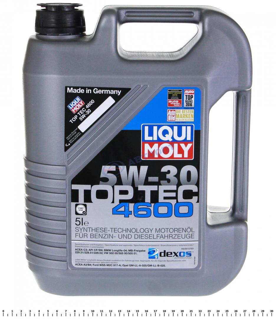Масло моторное Liqui Moly Top Tec 4600 5W30 [SNCF] синтетическое (гидрокрекинг) 5л