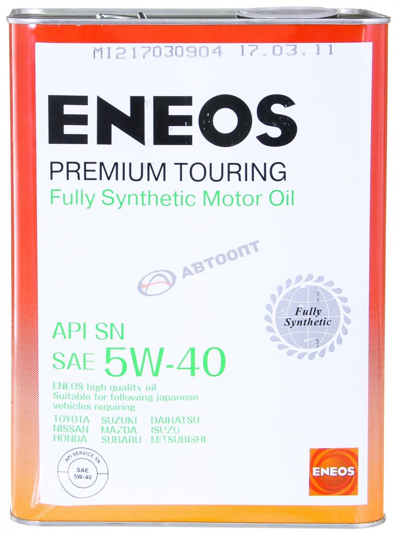 Масло моторное Eneos Premium Touring 5W40 [SNGF-5] синтетическое 4л (металлическая канистра)