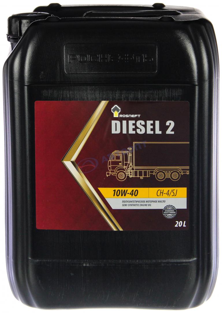 Масло моторное Роснефть Diesel 2 10W40 [SJCH-4] полусинтетическое 20л (бочка)