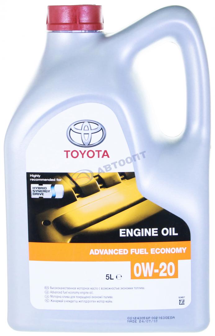Масло моторное Toyota Motor Oil 0W20 [SNGF-5] синтетическое 5л