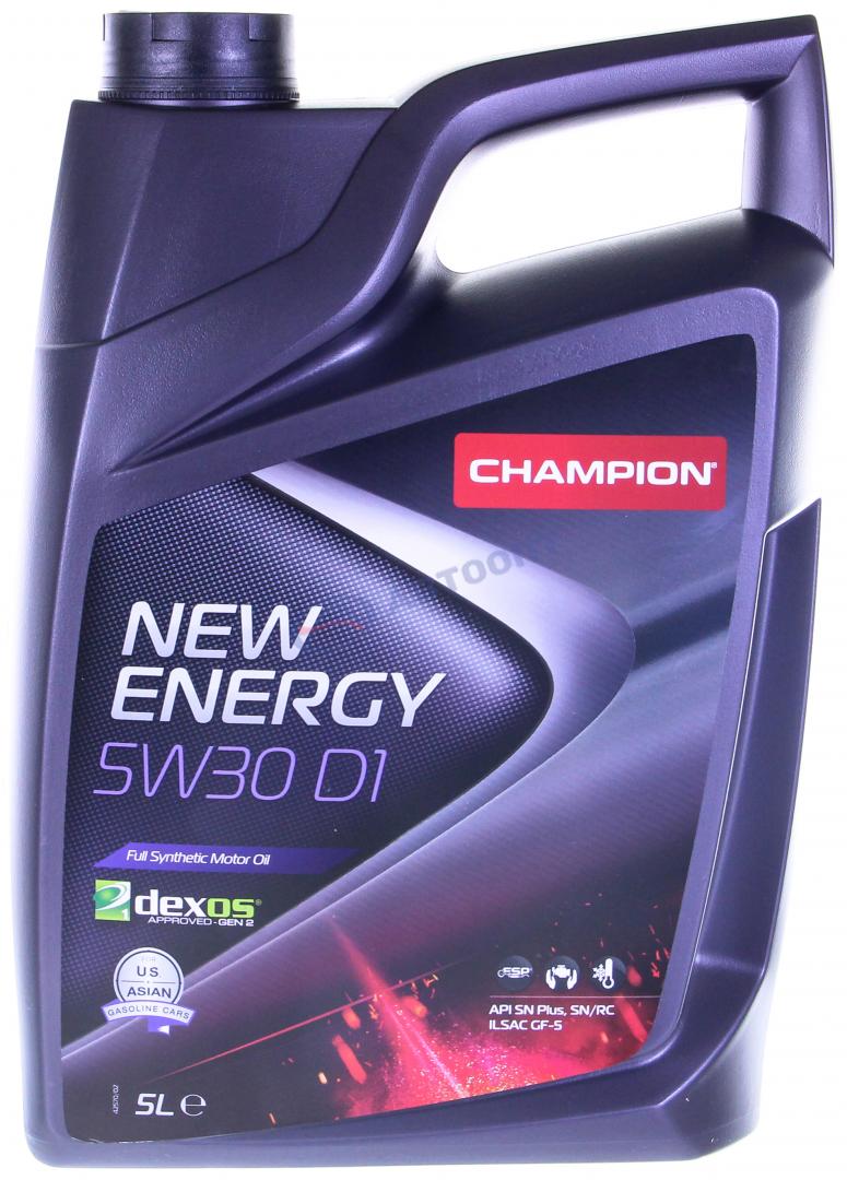 Масло моторное Champion New Energy 5W30 [SN] синтетическое 5л