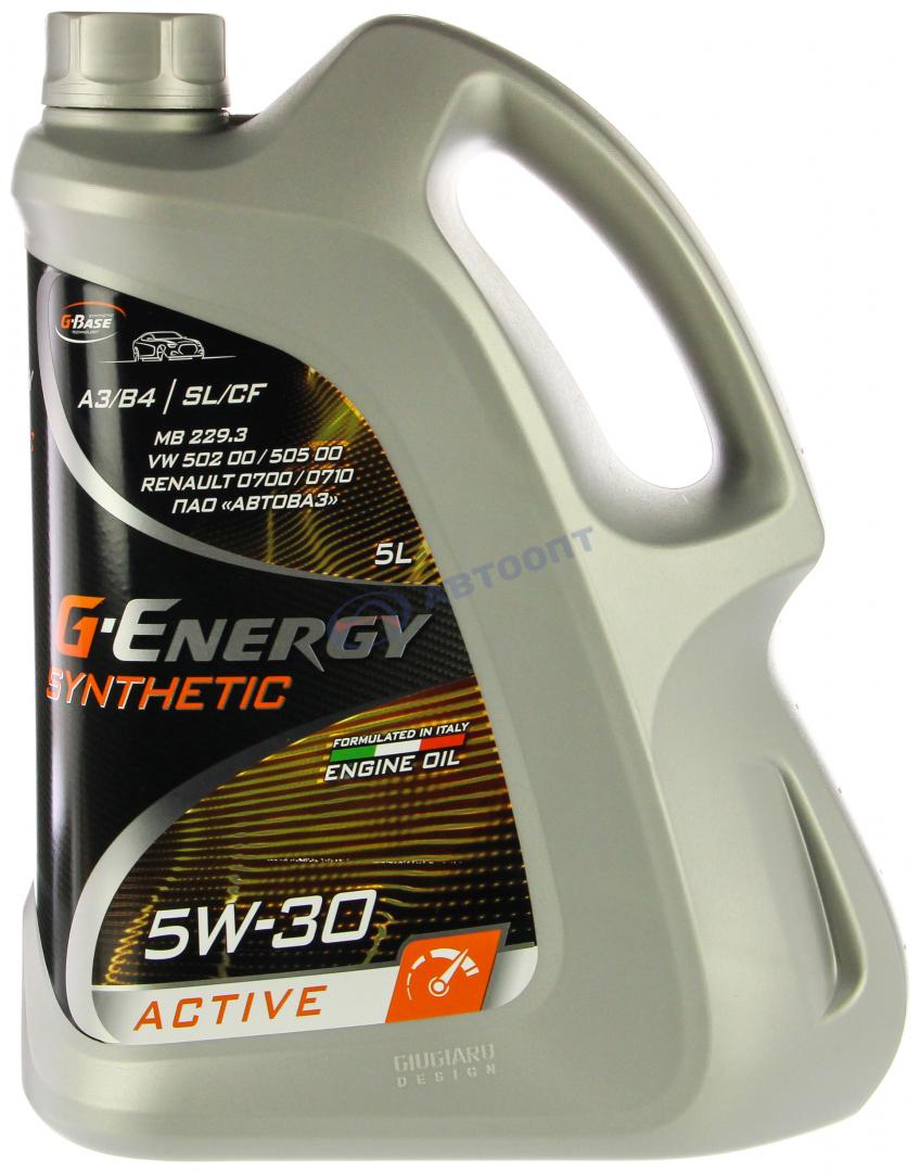 Масло моторное G-Energy Active 5W30 [SLCF] синтетическое 5л