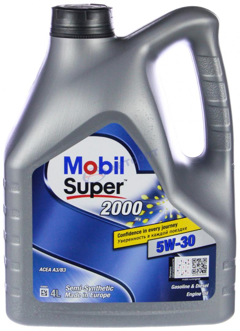 Масло моторное Mobil Super 2000 X1 5W30 [SLCF] полусинтетическое 4л
