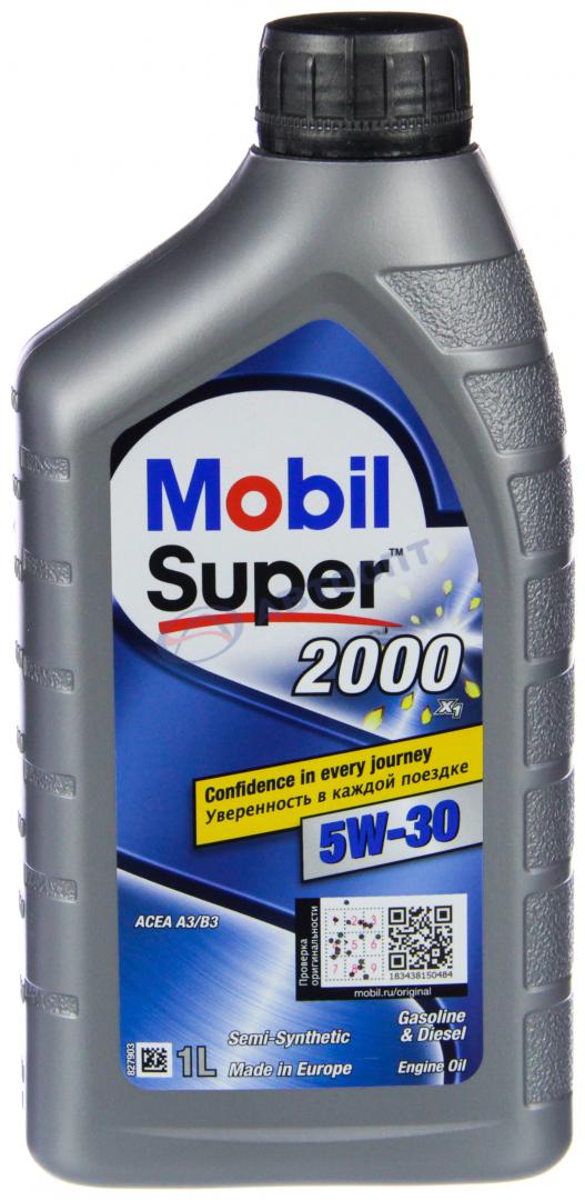 Масло моторное Mobil Super 2000 X1 5W30 [SLCF] полусинтетическое 1л