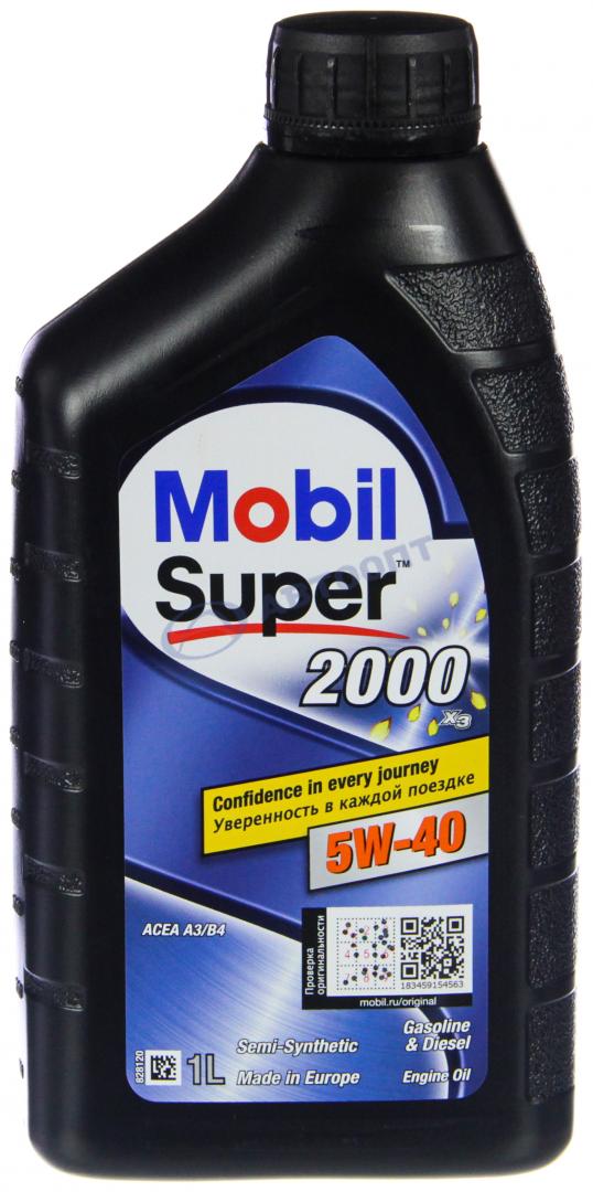 Масло моторное Mobil Super 2000 X3 5W40 [SLCF] полусинтетическое 1л