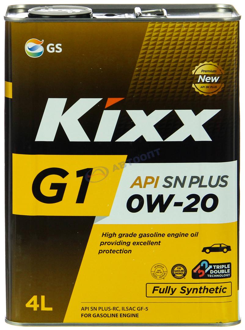 Масло моторное Kixx G1 0W20 [SNGF-5] синтетическое 4л (металлическая канистра)