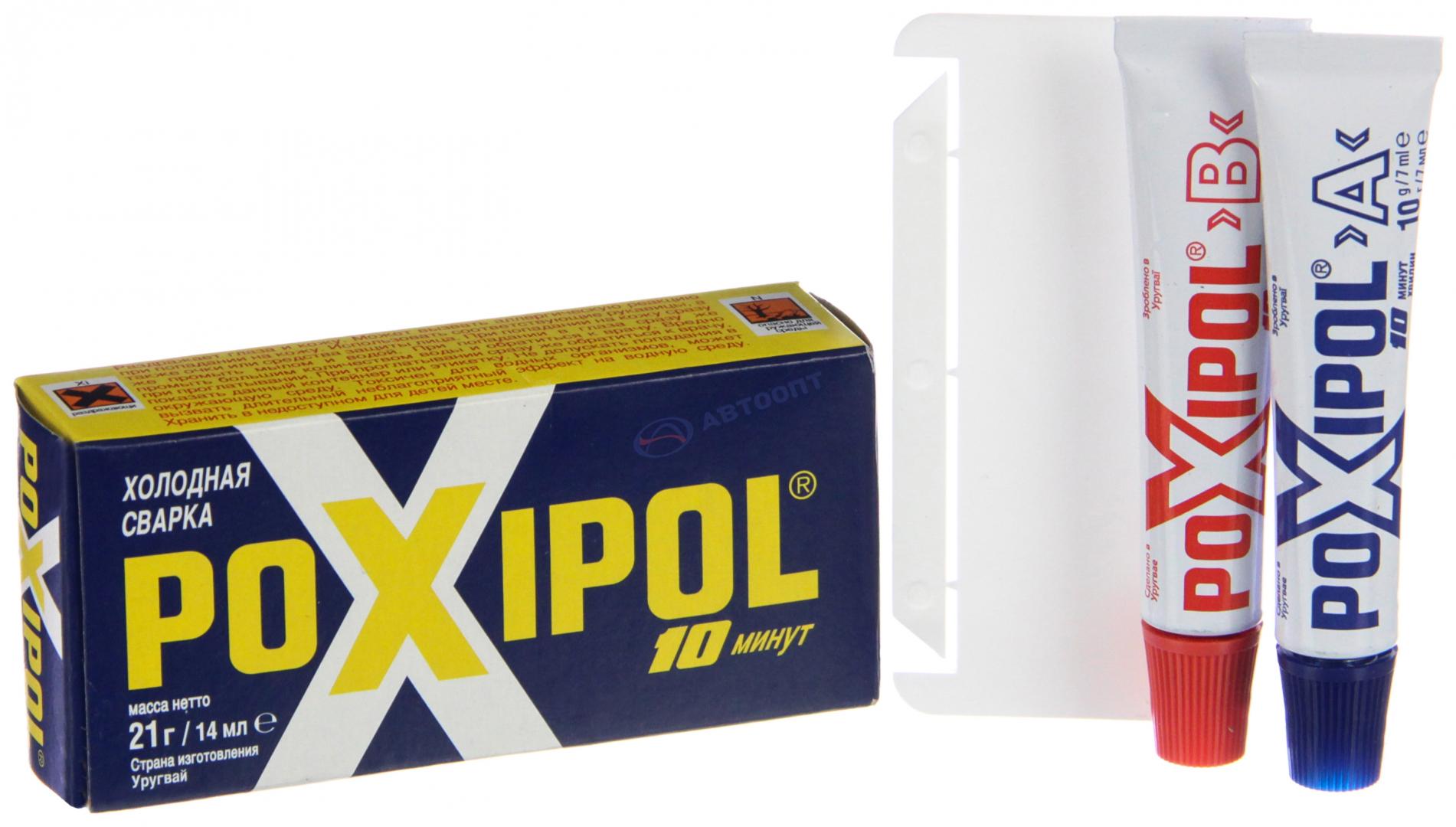 Клей POXIPOL эпоксидный металл, двухкомпонент, высокопрочный 14г (сварка холодная) (ST01971) POXIPOL (Уругвай)