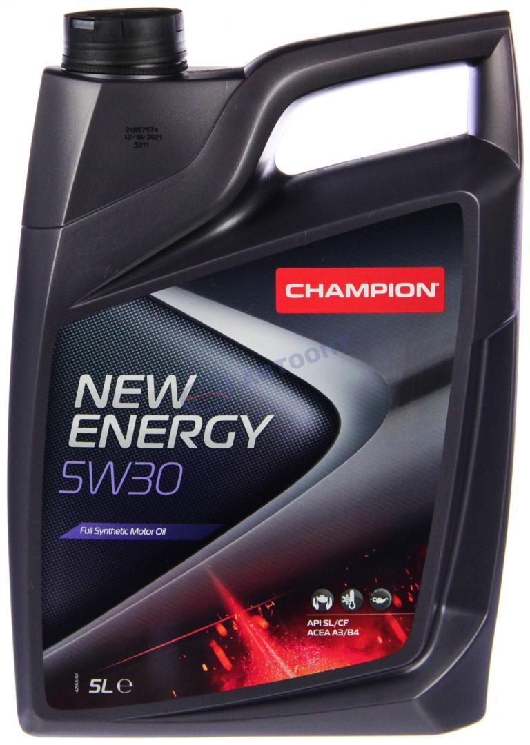 Масло моторное Champion New Energy 5W30 [SLCF] синтетическое 5л