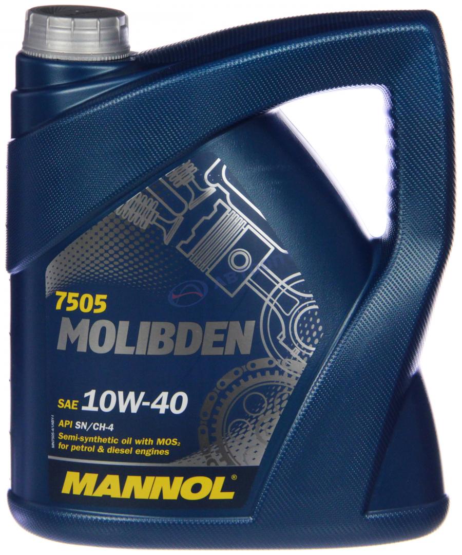 Масло моторное Mannol Molibden 10W40 [SN] полусинтетическое 4л