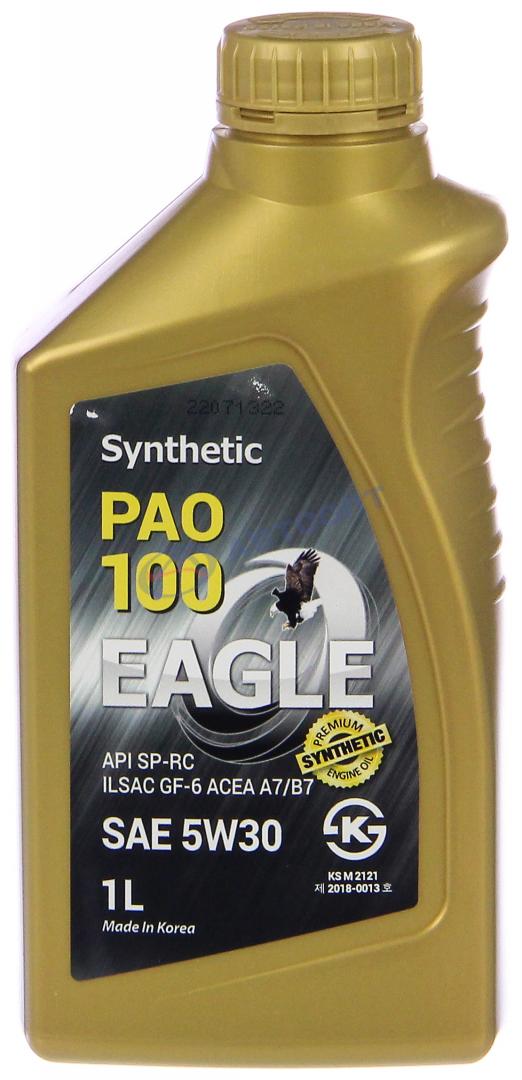 Масло моторное Eagle PAO 100 5W30 [SPCEGF-6] синтетическое 1л