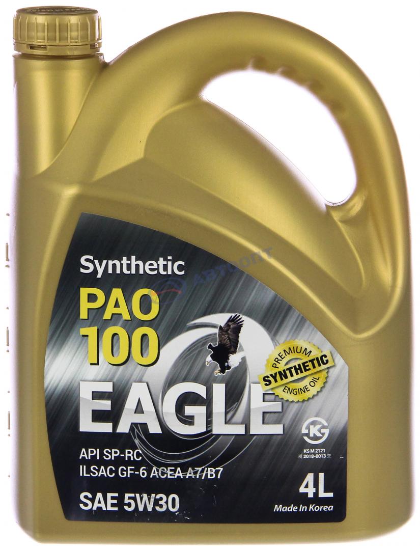 Масло моторное Eagle PAO 100 5W30 [SPCEGF-6] синтетическое 4л