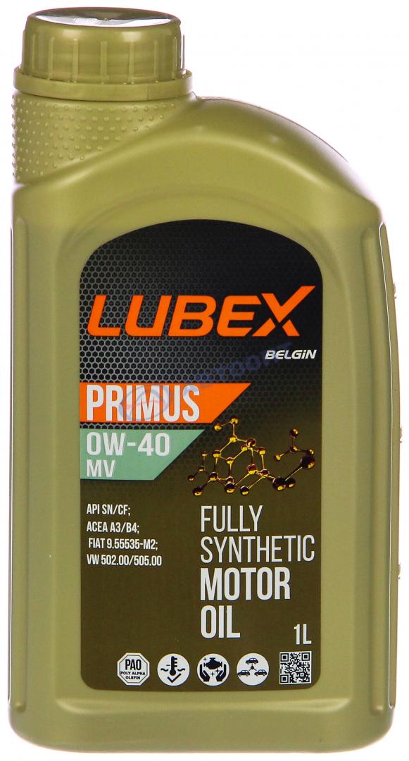 Масло моторное Lubex Primus MV 0W40 [SNCF] синтетическое 1л