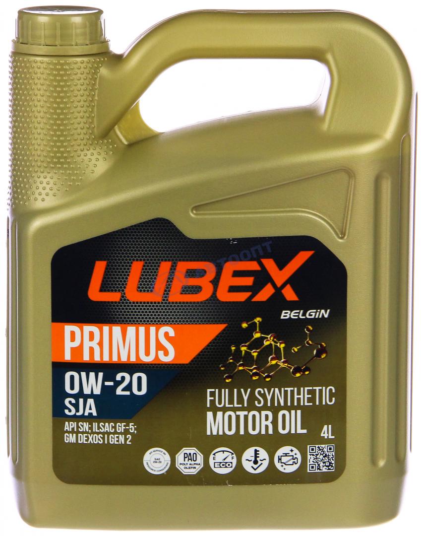 Масло моторное Lubex Primus SJA 0W20 [SNRCGF-5] синтетическое 4л