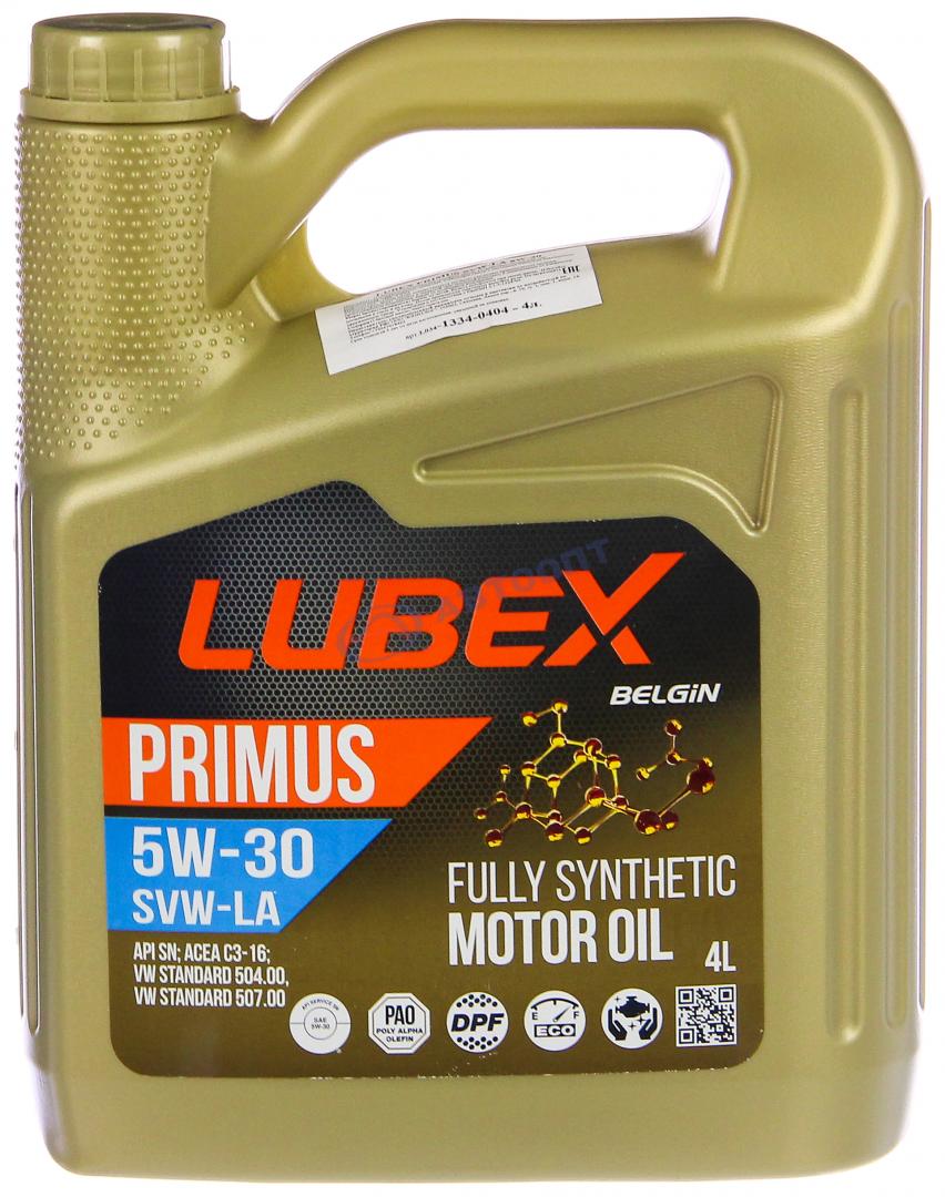 Масло моторное Lubex Primus SVW-LA 5W30 [SN] синтетическое 4л