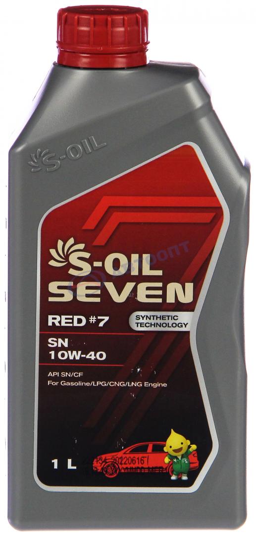 Масло моторное S-OIL 7 Red 10W40 [SNCFGF-5] полусинтетическое 1л