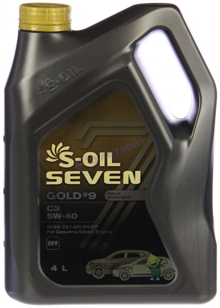 Масло моторное S-OIL 7 Gold 5W40 [SNCF] синтетическое 4л