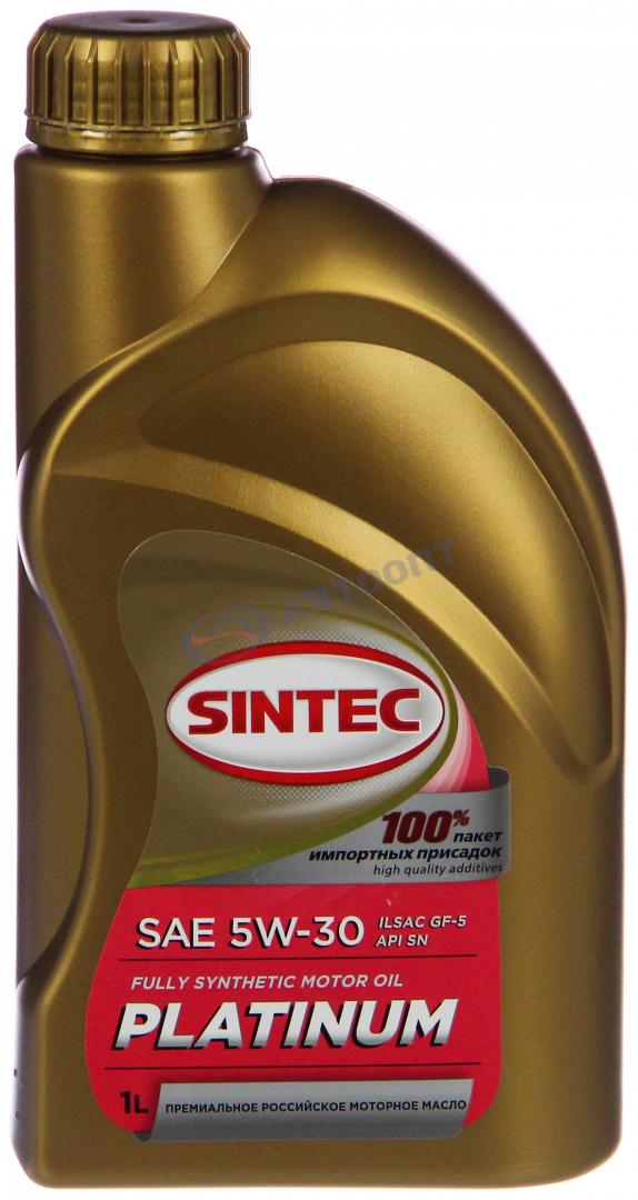 Масло моторное Sintec Platinum 5W30 [SNCFGF-5] синтетическое 1л