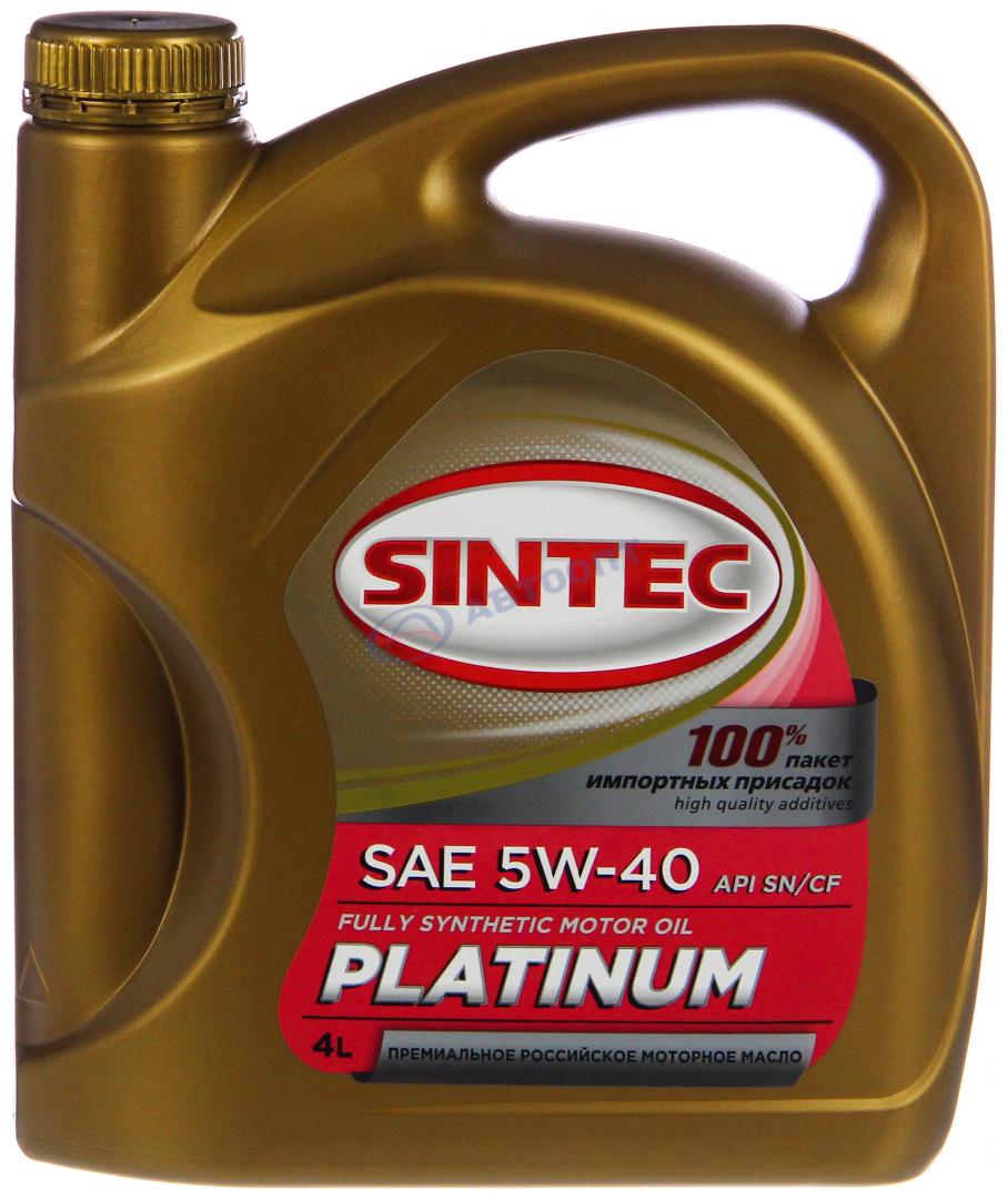 Масло моторное Sintec Platinum 5W40 [SNCF] синтетическое 4л