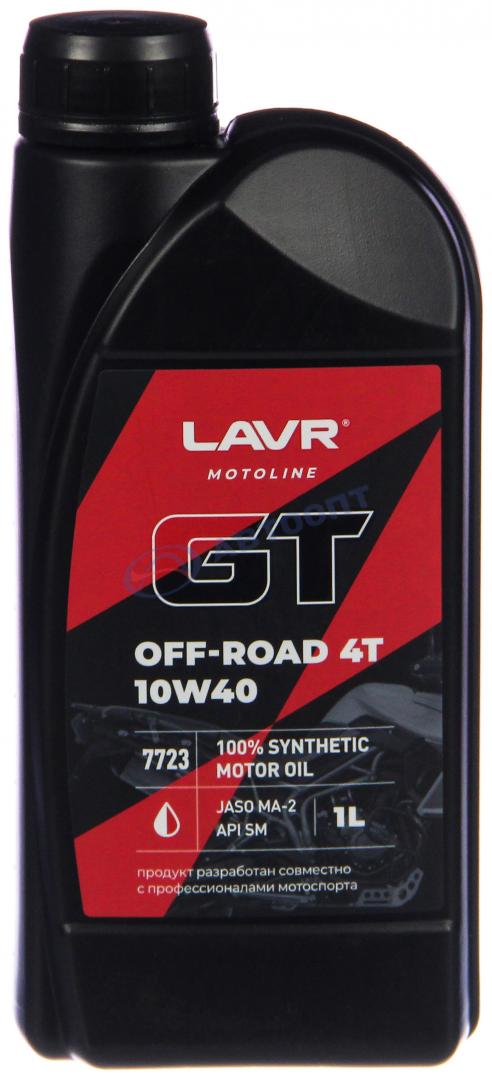 Моторное масло LAVR MOTO GT OFF ROAD 4T, 1 л 10w-40 Синтетическое