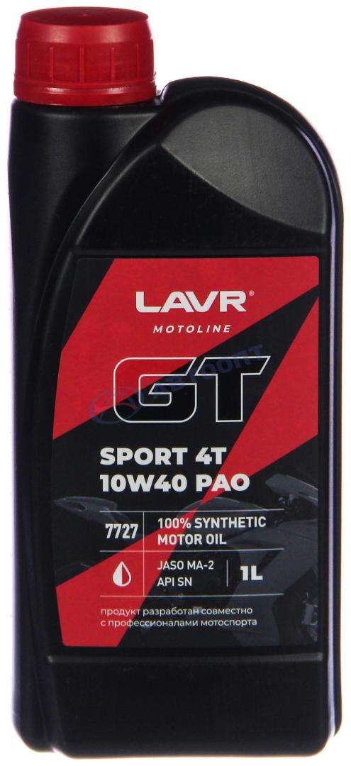 Масло моторное LAVR MOTO GT SPORT 4T, 1 л (Ln7727)